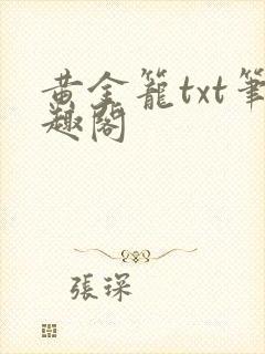 黄金笼txt笔趣阁封面