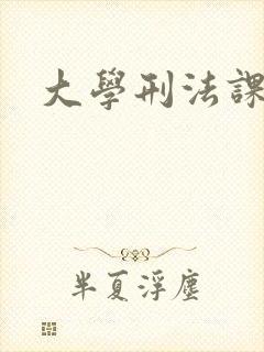 大学刑法课