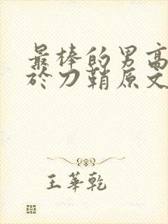 最棒的男高中生于刀鞘原文阅读