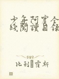 少年阿宾全文在线阅读目录阅读