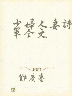 少妇人妻诗雨小军全文封面