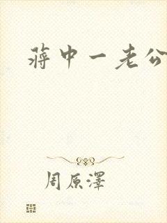 蒋中一老公封面