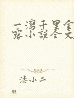 一泻千里金银花露小说全文免费阅读