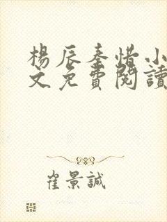 杨辰秦惜小说全文免费阅读完整版封面