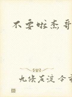 不要啦杰哥封面