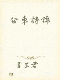 公车诗锦封面
