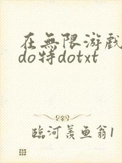 在无限游戏大里do特dotxt
