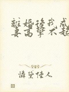 离婚后我成了前妻高攀不起的神封面