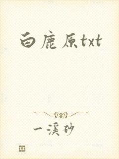 白鹿原txt