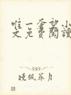 唯一奢望小说全文免费阅读封面