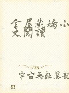 金屋藏娇小说全文阅读