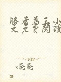 胜者为王小说全文免费阅读无删减封面