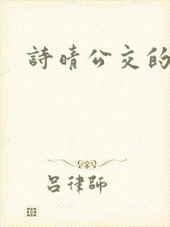 诗晴公交的小说