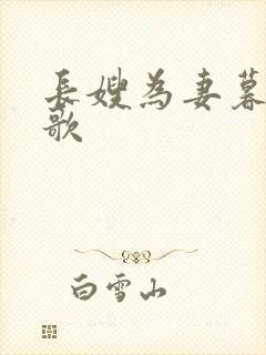 长嫂为妻暮色酒歌封面