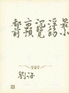 都市沉浮最快超前预览的小说3030