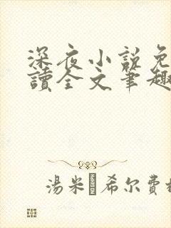 深夜小说免费阅读全文笔趣阁