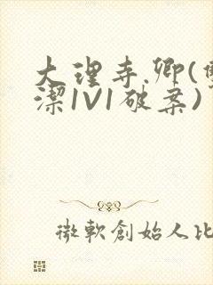 大理寺.卿(双洁1V1破案)封面