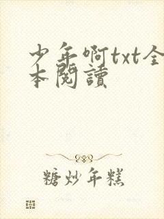 少年啊txt全本阅读