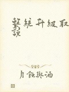 系统升级取液小说封面