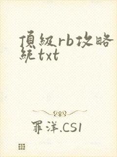 顶级rb攻略系统txt