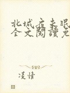 北城夜未眠小说全文阅读免费封面
