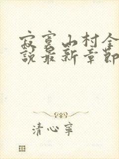 寂寞山村全部小说最新章节