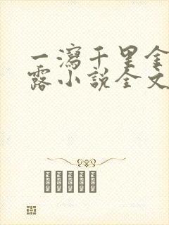 一泻千里金银花露小说全文免费阅读