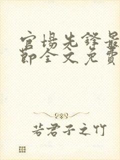 官场先锋最新章节全文免费阅读