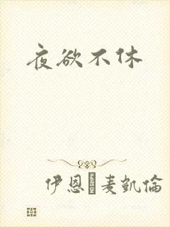 夜欲不休封面