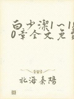 白少洁1～180章全文免费