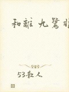 和离 九鹭非香封面