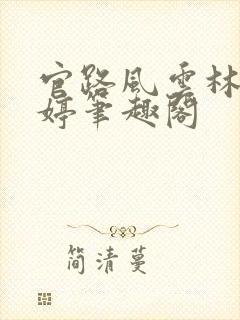 官路风云林海姜婷笔趣阁