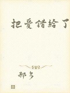 把爱错给了你