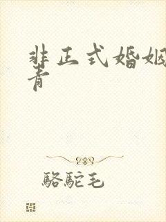 非正式婚姻雾里青