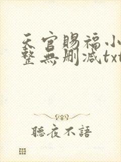 天官赐福小说完整无删减txt下载