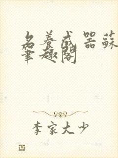 名养成器苏沫沫笔趣阁封面