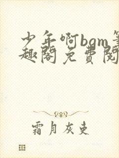 少年啊bgm笔趣阁免费阅读全文下载