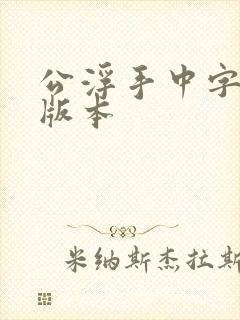 公浮手中字最新版本