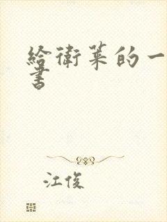 给卫莱的一封情书封面