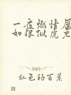 一夜燃情厉先生如狼似虎免费阅读