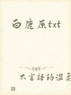 白鹿原txt封面