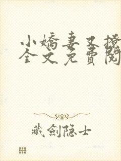 小娇妻又撩又甜全文免费阅读