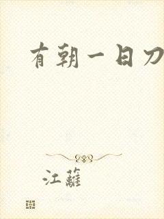 有朝一日刀在手封面