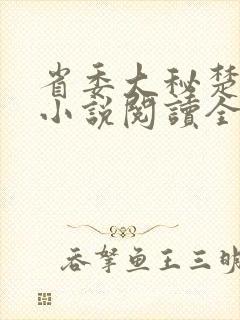 省委大秘楚东恒小说阅读全文