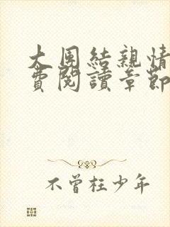 大团结亲情会免费阅读章节