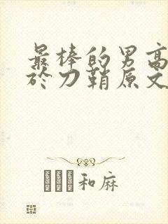 最棒的男高中生于刀鞘原文阅读