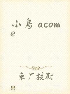 小鸟 acome