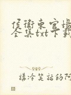 侯卫东官场笔记全集txt下载