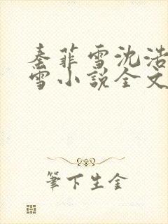 秦菲雪沈浩秦菲雪小说全文免费阅读求书