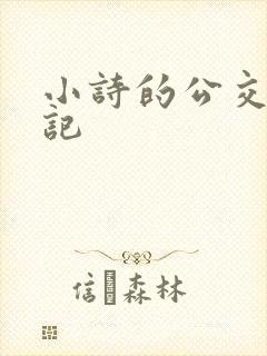 小诗的公交车日记